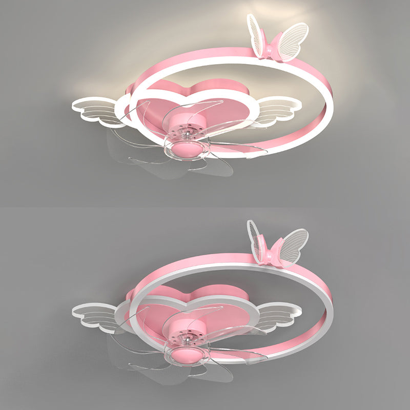 Télécommande coeur en forme de coeur en forme de la lampe à fans de lampe à la lampe à la lampe à la lampe à lampe à lampe à lampe à chasse à lame