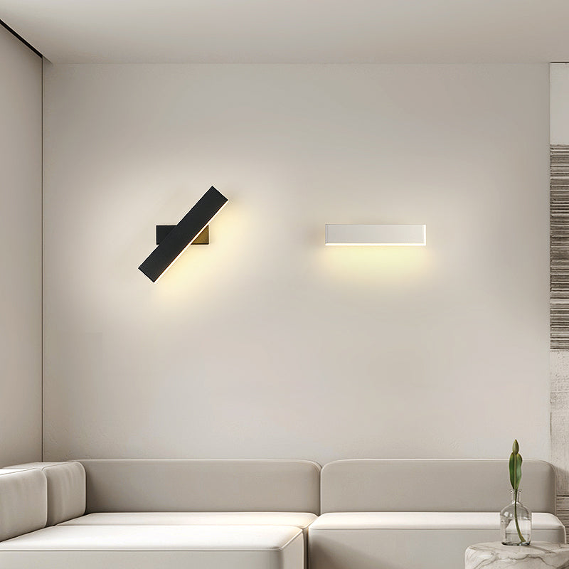 Lámpara de pared giratoria de aluminio LED moderna de moda moderna con tono acrílico