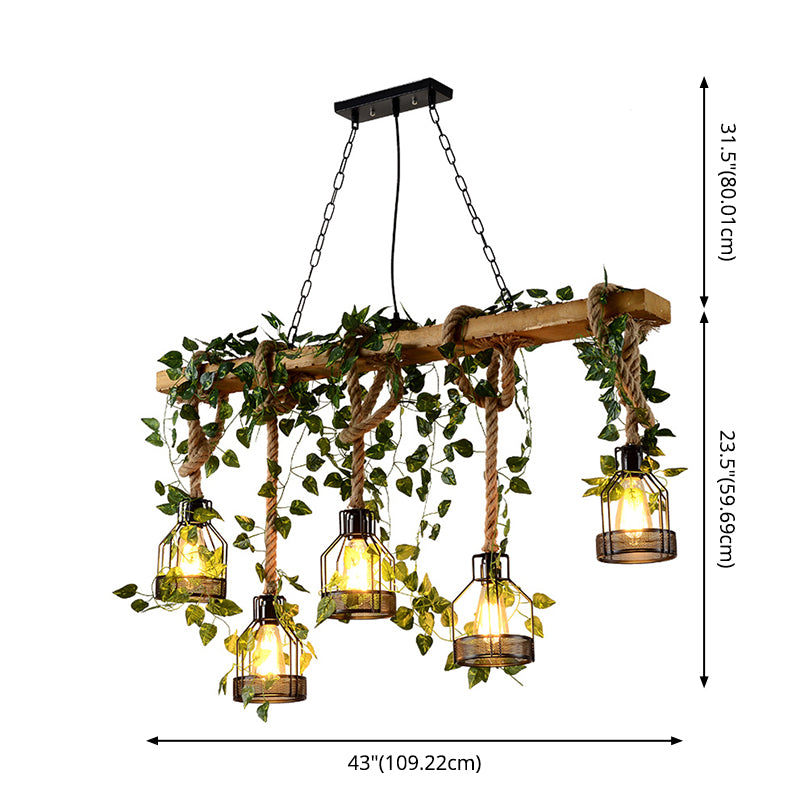 INDUSTRIAL BIRD CAGE ISOLA LIMINE ALIMENTAZIONE ROPE ISOLA LAMONO LAMONO IN BEIGE