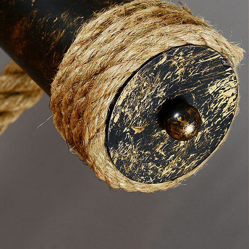 Stile industriale Linear Isola Luce corda il lampadario dell'illuminazione in beige