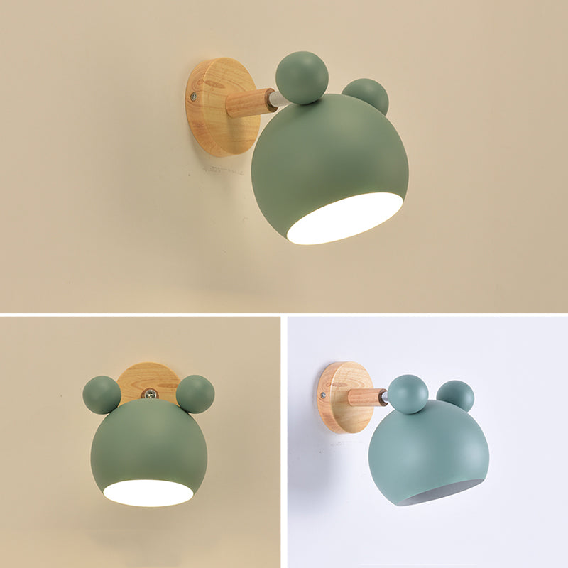 Globe Wall Mounted Lamp Modern Simplicity Macaron Metallic Wall Mount Lamp for Living Room