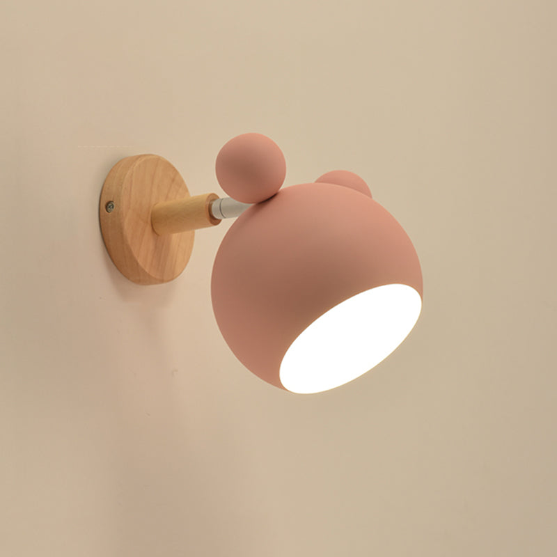 Globe Wall Mounted Lamp Modern Simplicity Macaron Metallic Wall Mount Lamp for Living Room