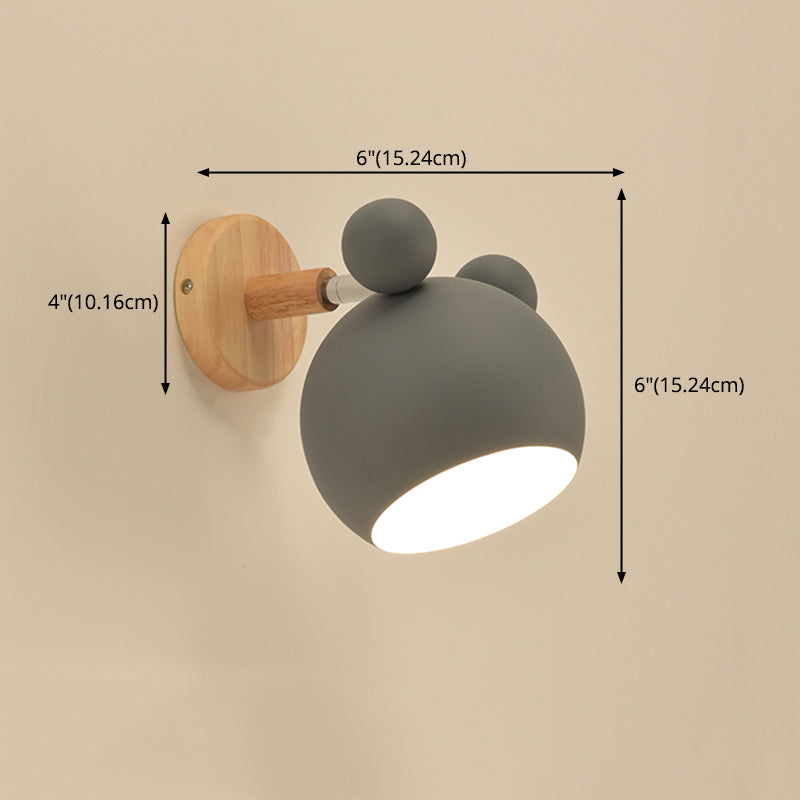 Globe Wall Mounted Lamp Modern Simplicity Macaron Metallic Wall Mount Lamp for Living Room