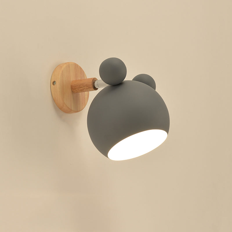 Globe Wall Mounted Lamp Modern Simplicity Macaron Metallic Wall Mount Lamp for Living Room