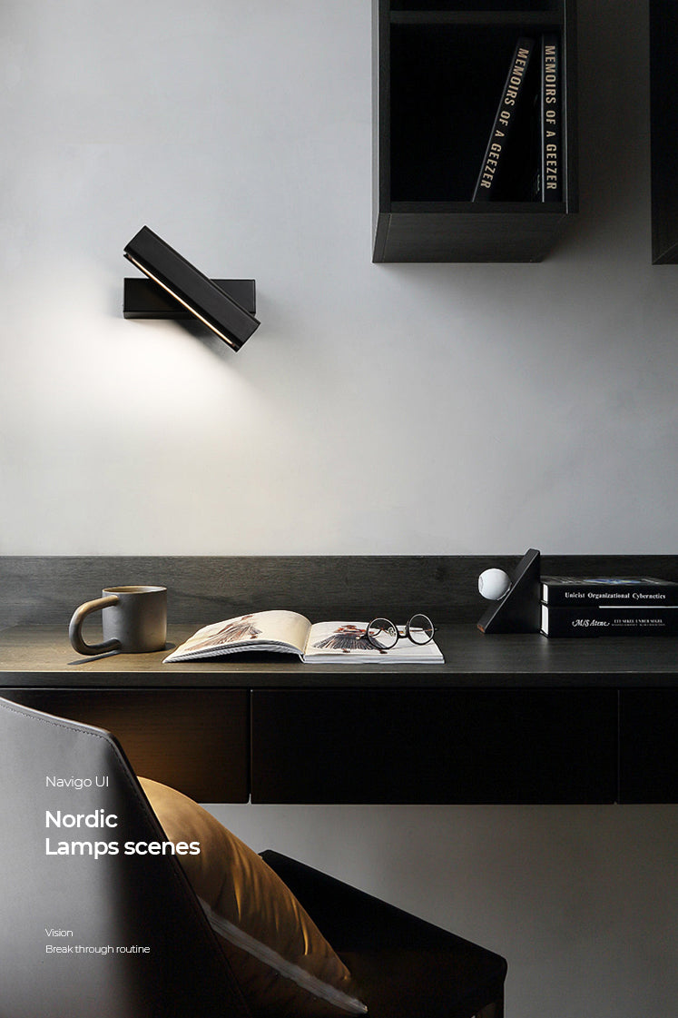 LED MODERNO LED ROTATABLE DEL ALUMINIO DEL ALUMINIO RECTANGULA LUMINACIÓN CON SOMBRA ACRYLIC