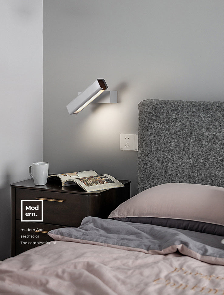 LED MODERNO LED ROTATABLE DEL ALUMINIO DEL ALUMINIO RECTANGULA LUMINACIÓN CON SOMBRA ACRYLIC