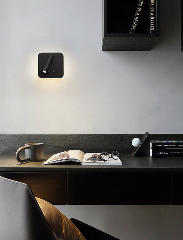 2-Lichtquadratische LED-Wandleuchten in der modernen Einfachheit gefrostete Aluminium-Lesewandlampe für Schlafzimmer