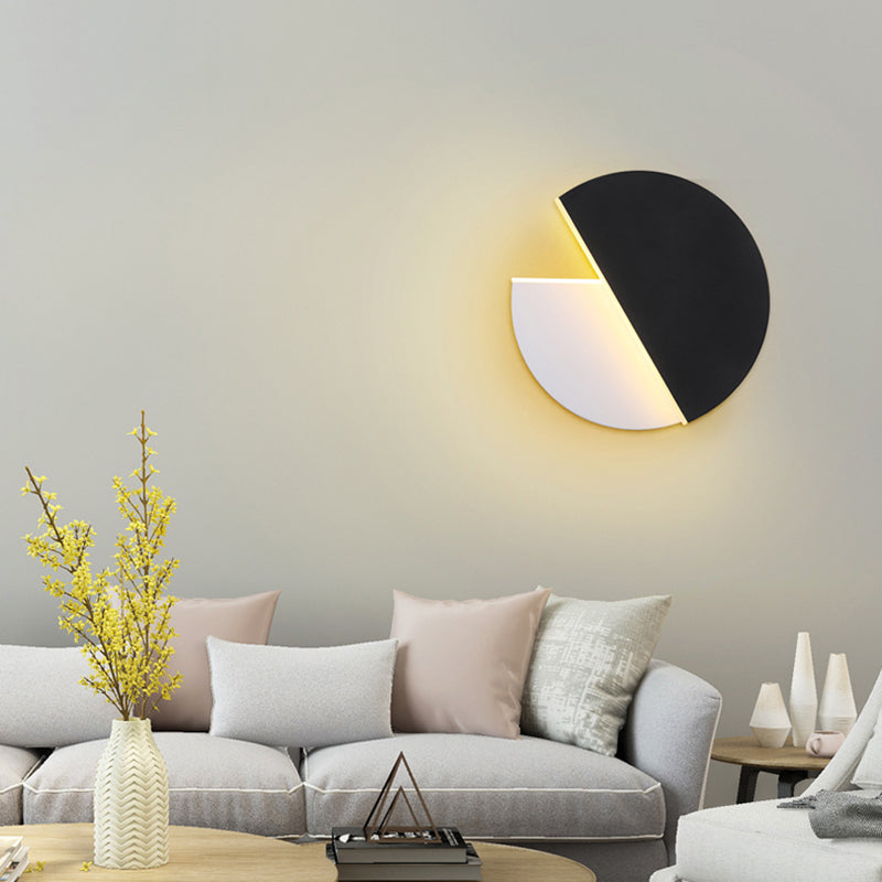 Lampada a parete a LED di ferro nella moderna semplicità acrilica circolare a parete rotabile per gli spazi interni