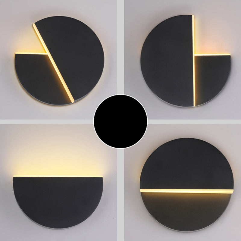 Lampada a parete a LED di ferro nella moderna semplicità acrilica circolare a parete rotabile per gli spazi interni