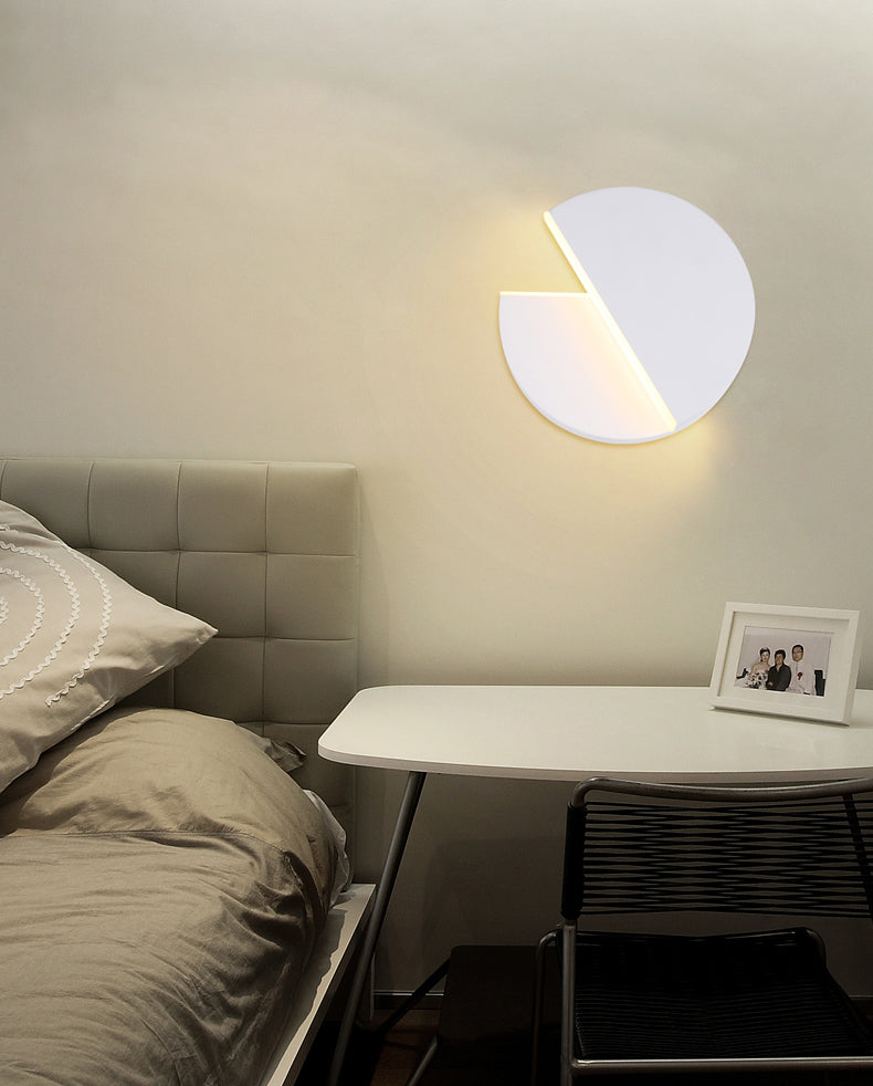 Lampada a parete a LED di ferro nella moderna semplicità acrilica circolare a parete rotabile per gli spazi interni