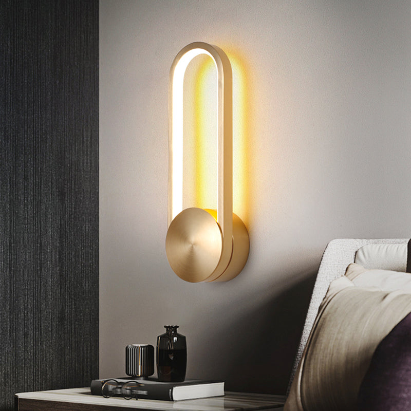 Modern Luxury LED Rotatable Wall Lamp Aluminium Oblong Wall Sconce with Silicone Shade