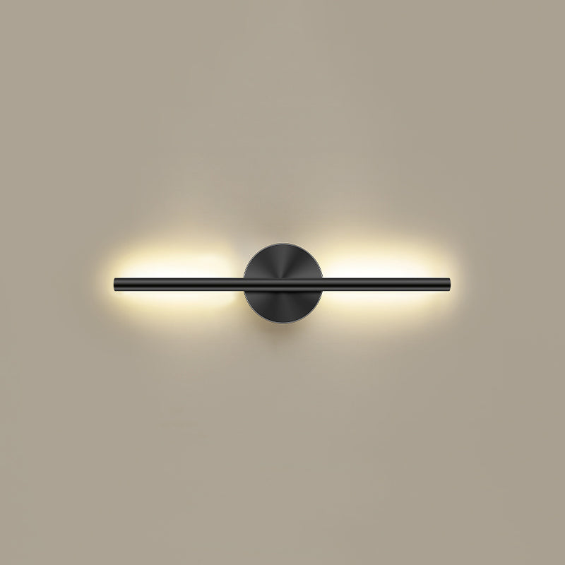 Modern Creative Linear LED Wall Light Wrought Iron Indoor Wall Lamp with Acrylic Shade