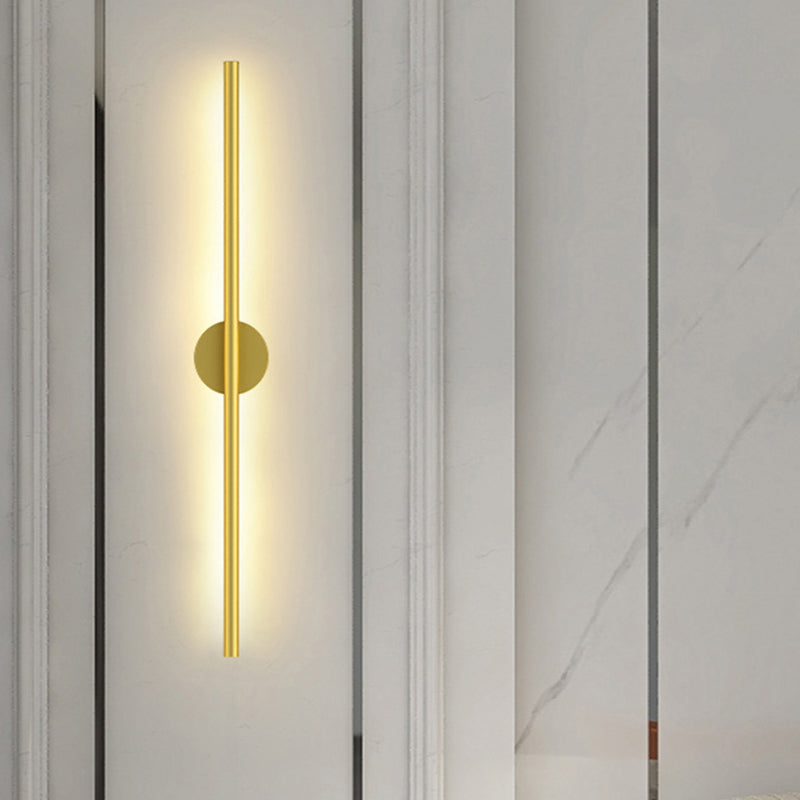 Modern Creative Linear LED Wall Light Wrought Iron Indoor Wall Lamp with Acrylic Shade