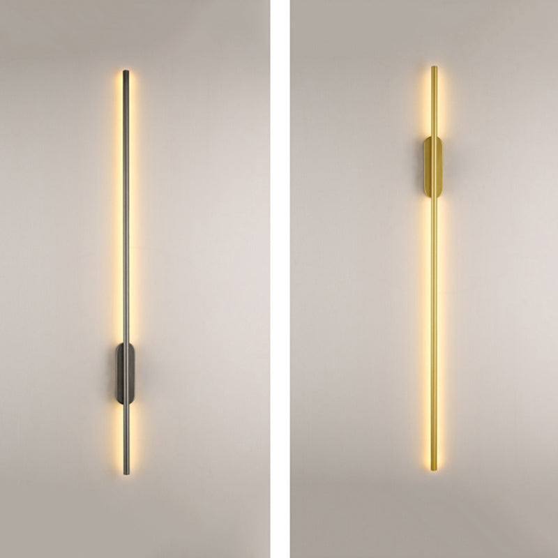 Modern Creative Linear LED Wall Light Wrought Iron Indoor Wall Lamp with Acrylic Shade