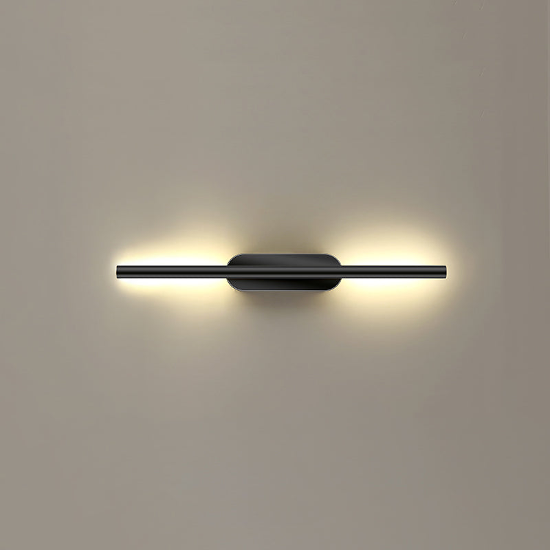 Modern Creative Linear LED Wall Light Wrought Iron Indoor Wall Lamp with Acrylic Shade