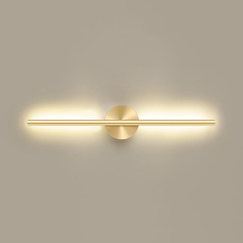 Modern Creative Linear LED Wall Light Wrought Iron Indoor Wall Lamp with Acrylic Shade