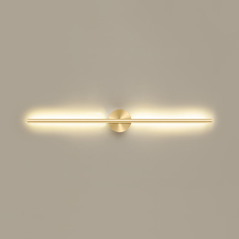 Modern Creative Linear LED Wall Light Wrought Iron Indoor Wall Lamp with Acrylic Shade