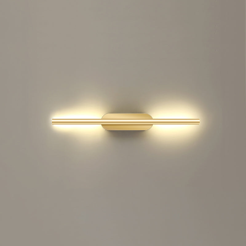 Modern Creative Linear LED Wall Light Wrought Iron Indoor Wall Lamp with Acrylic Shade