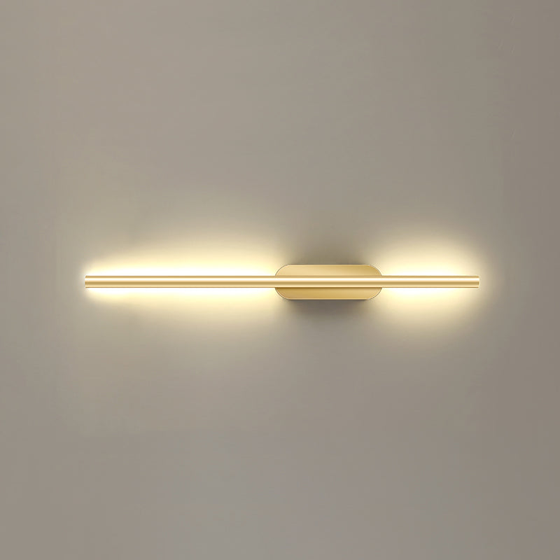 Modern Creative Linear LED Wall Light Wrought Iron Indoor Wall Lamp with Acrylic Shade
