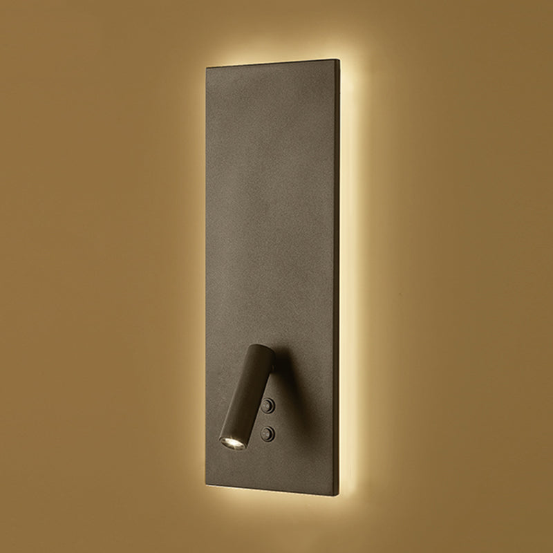 Lámpara de pared LED geométrica de aluminio en la simplicidad moderna de la luz de la pared de lectura de 2 luces para el dormitorio