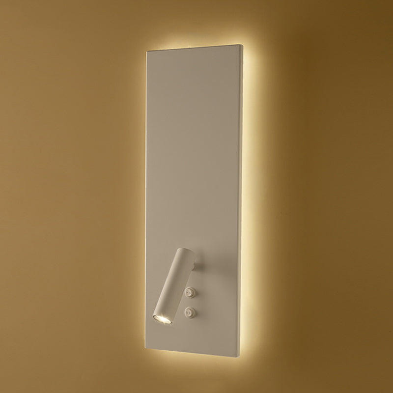 Lámpara de pared LED geométrica de aluminio en la simplicidad moderna de la luz de la pared de lectura de 2 luces para el dormitorio