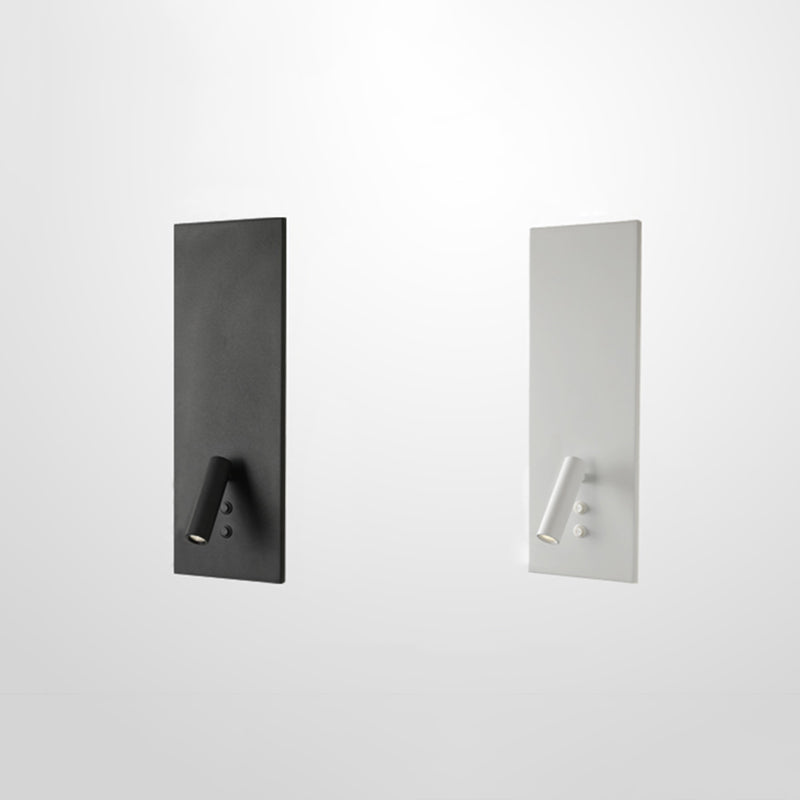 Lámpara de pared LED geométrica de aluminio en la simplicidad moderna de la luz de la pared de lectura de 2 luces para el dormitorio