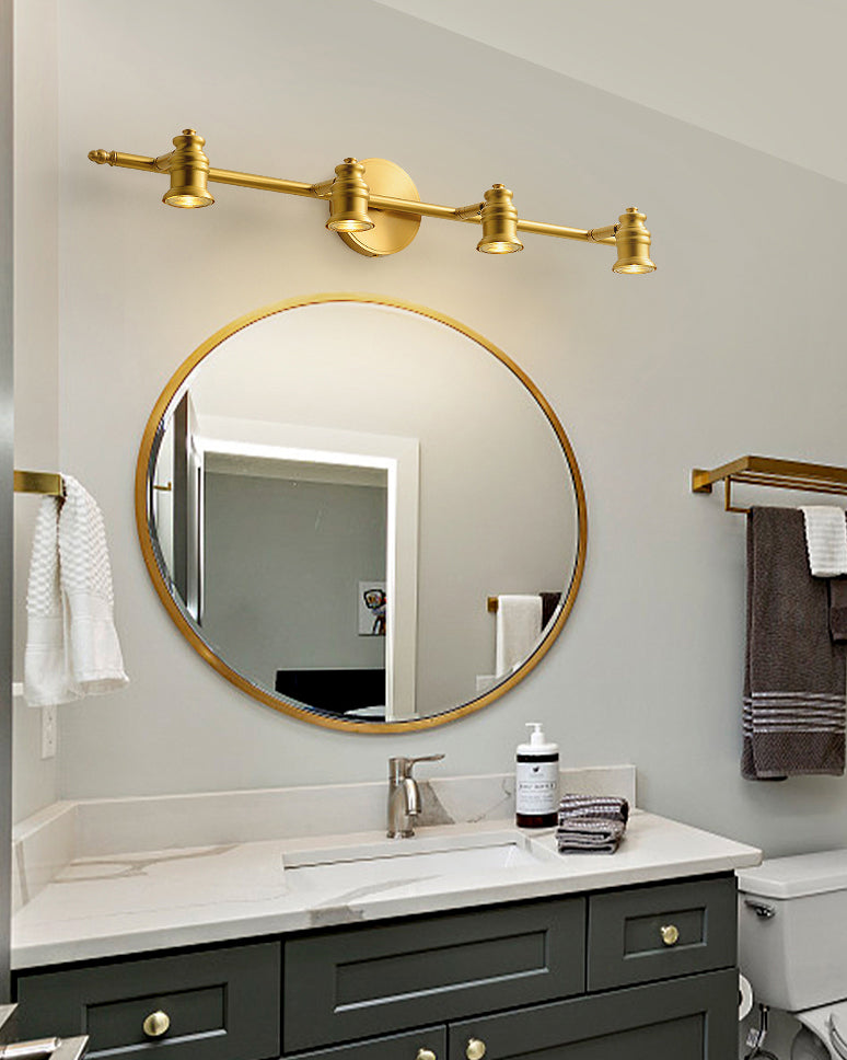 Traditionelle Bell -Waschtischleuchten Metallic Wall Mount Leuchte für Badezimmer