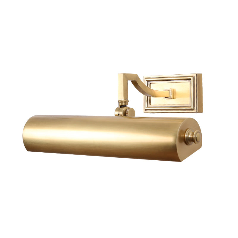 Postmodern Traditional Cylinder Vanity Sconce Lights Brass Wall Mount Light Fixture for Bathroom