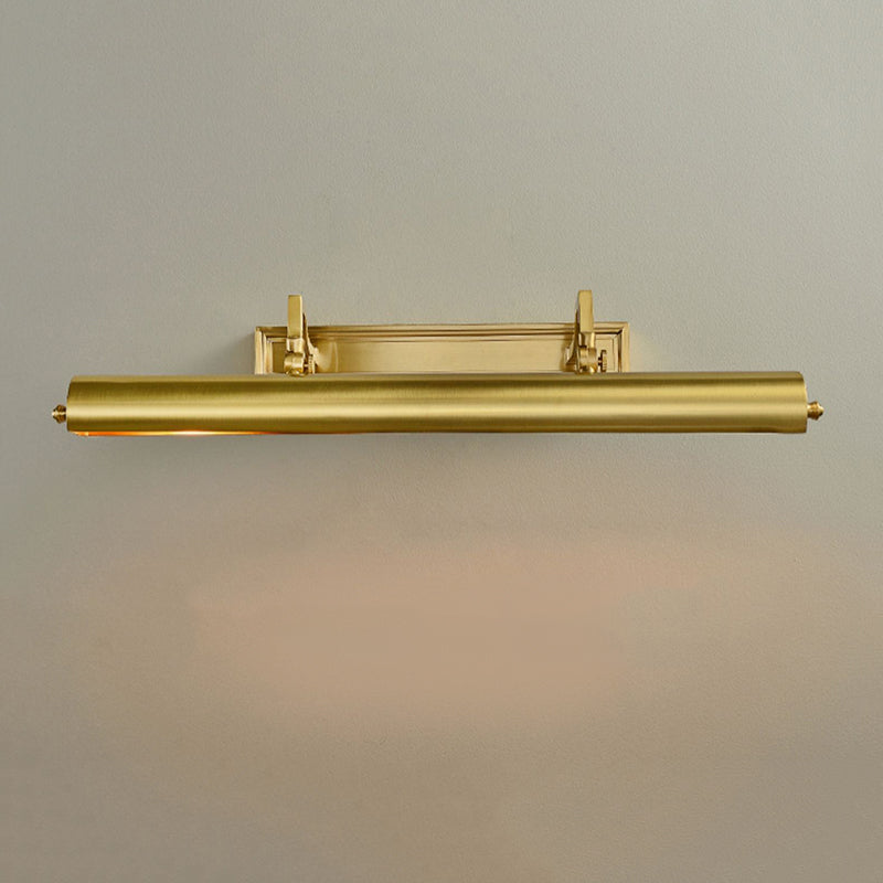 Postmodern Traditional Cylinder Vanity Sconce Lights Brass Wall Mount Light Fixture for Bathroom