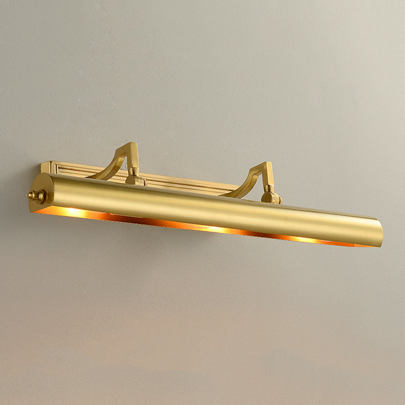 Postmodern Traditional Cylinder Vanity Sconce Lights Brass Wall Mount Light Fixture for Bathroom