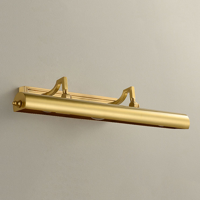 Postmodern Traditional Cylinder Vanity Sconce Lights Brass Wall Mount Light Fixture for Bathroom