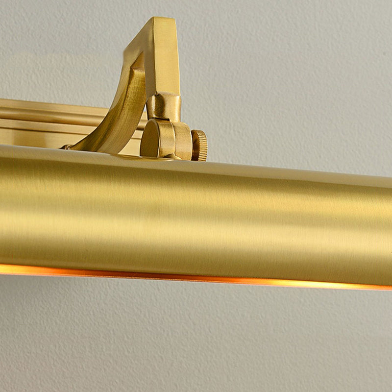 Postmodern Traditional Cylinder Vanity Sconce Lights Brass Wall Mount Light Fixture for Bathroom