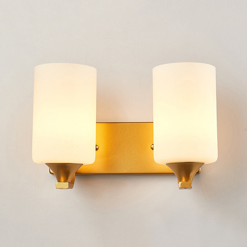 Industrielle Vintage -Leuchten Leuchten Milchglaszylinder Waschtischwand Lampe Lampe Leuchte