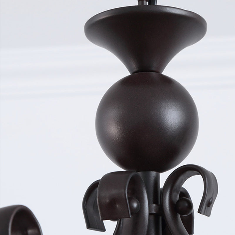 Lámpara de lámpara negra lámpara colgante lámpara de metal retro lámpara colgante lámpara