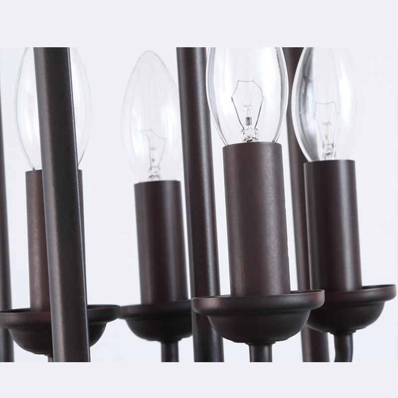 Lámpara de lámpara negra lámpara colgante lámpara de metal retro lámpara colgante lámpara