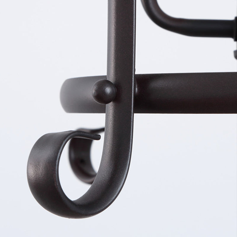 Lámpara de lámpara negra lámpara colgante lámpara de metal retro lámpara colgante lámpara