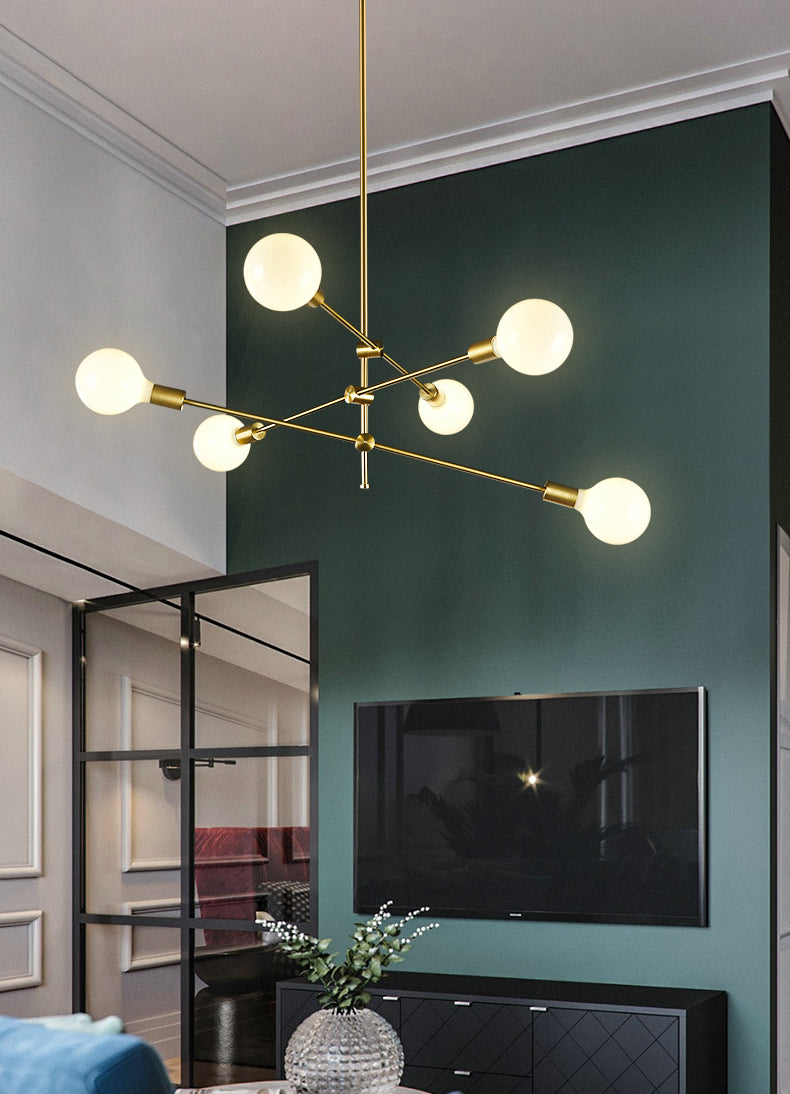 Metal Antique Antique Posting Lighting Accesors Sputnik Sphere Luces colgantes para sala de estar