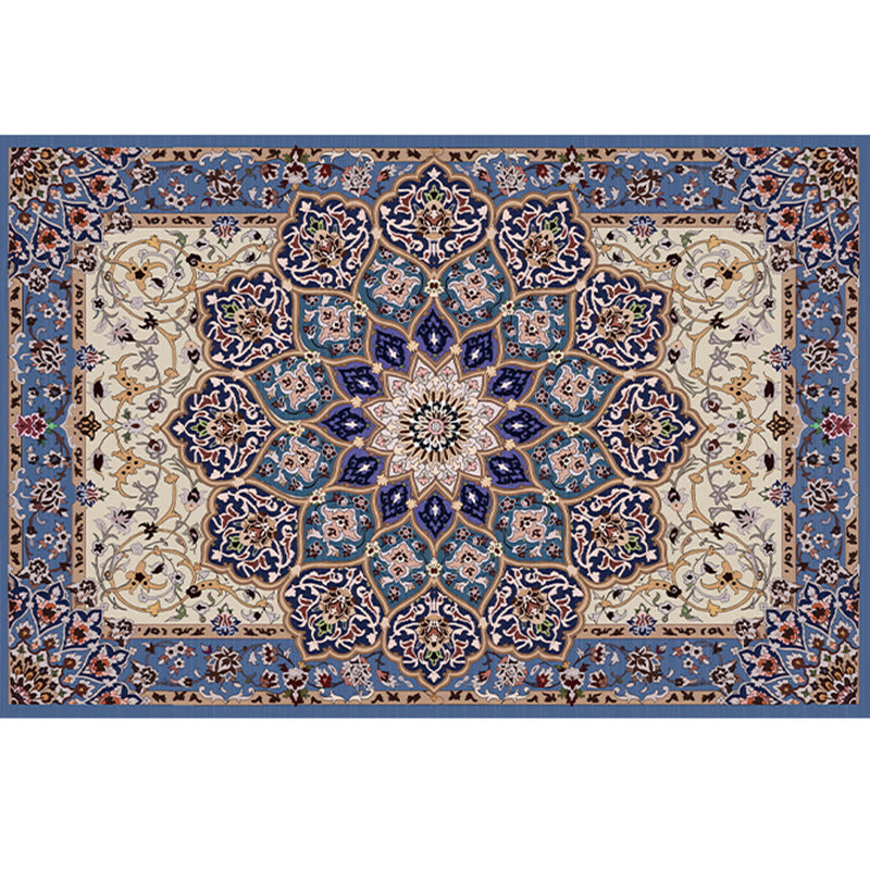 Multikoler viktorianischer Indoor-Teppich Polyester Blumendruck Teppich nicht rutschfest