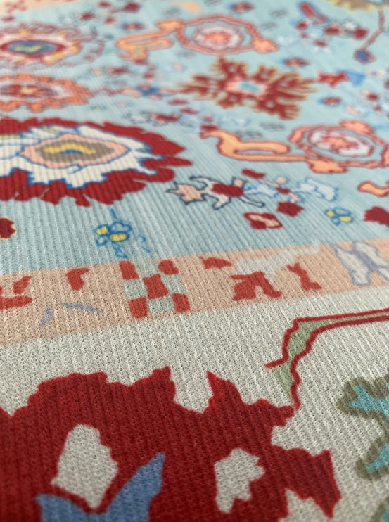 Multikoler viktorianischer Indoor-Teppich Polyester Blumendruck Teppich nicht rutschfest