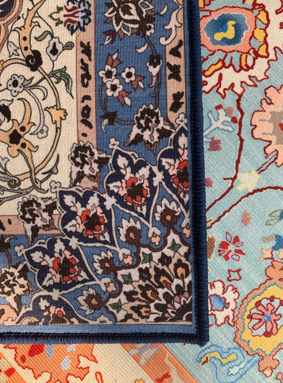 Multikoler viktorianischer Indoor-Teppich Polyester Blumendruck Teppich nicht rutschfest