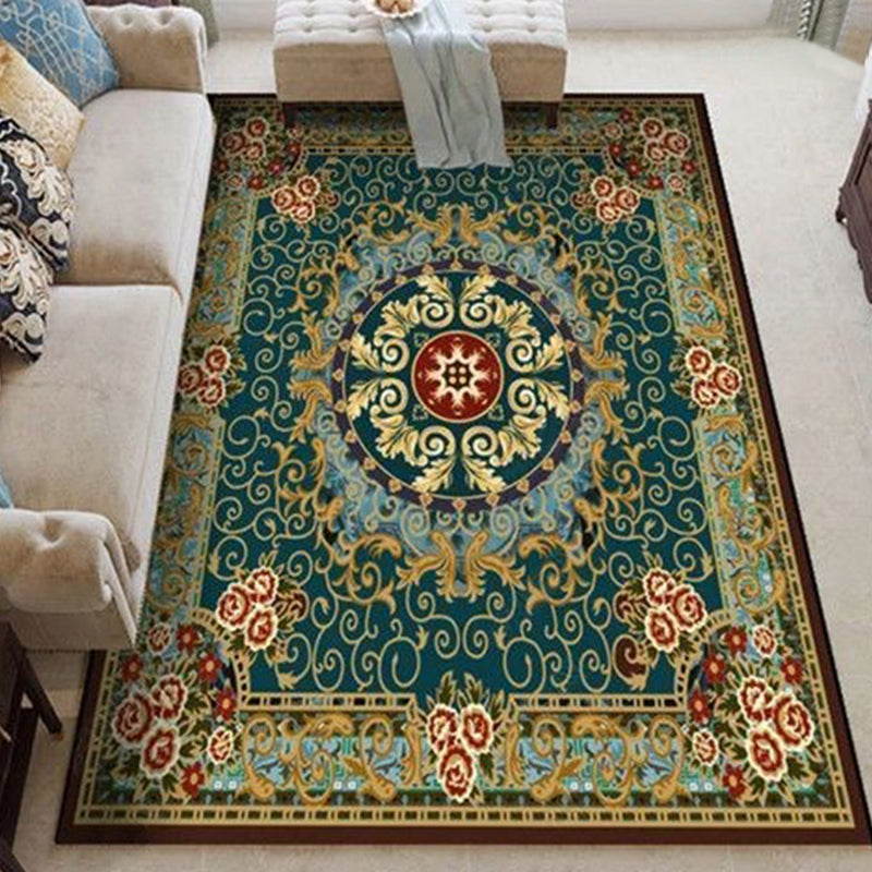 Bruine tone Old Area Tapijt Polyester Concentrische cirkel binnen Tapijt Tapijt Easy Care tapijt voor woonkamer