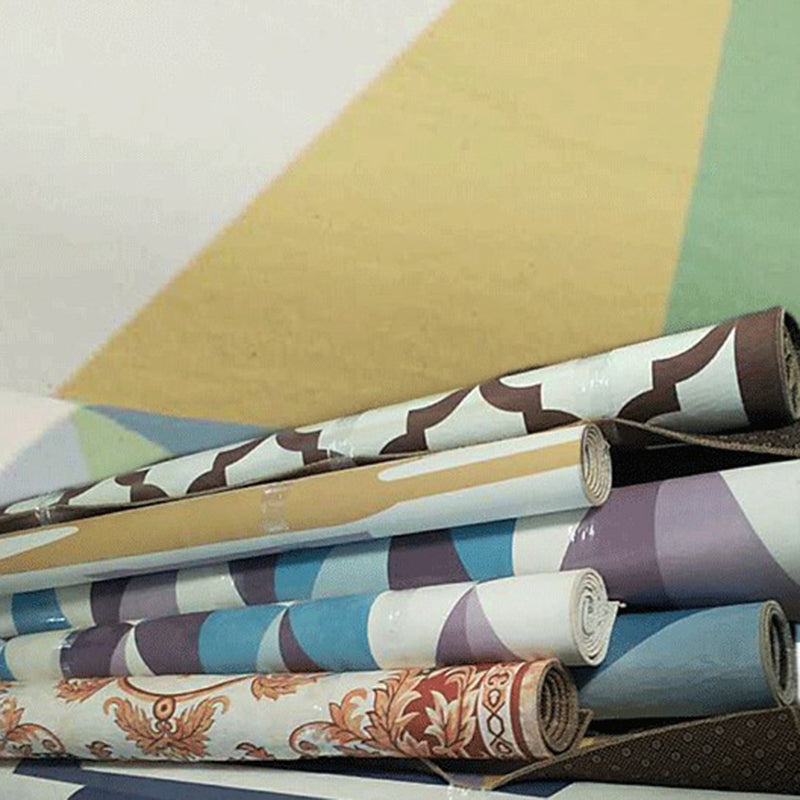 Veelkleurige vintage tapijten polyester tapijt bloemenprint binnen tapijt niet-slip steun voor woonkamer