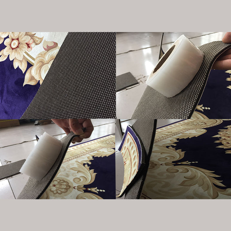 Retro Symmetrical Print Tapijt Multicolor polyester Tapijt Anti-slip achterstappert tapijt voor woonkamer