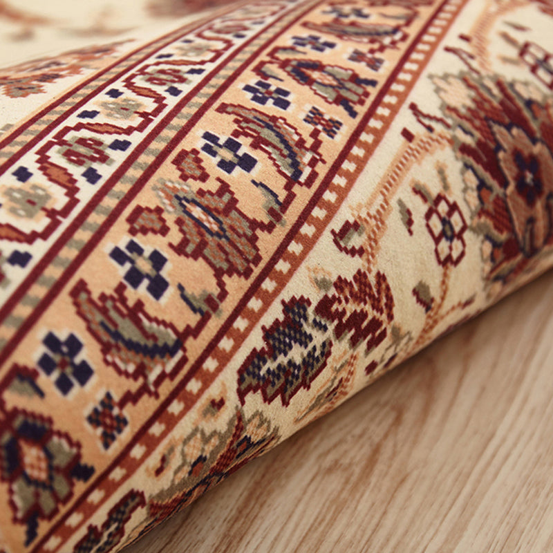 Tapis à imprimé floral multicolore Polyester tapis anti-glissement