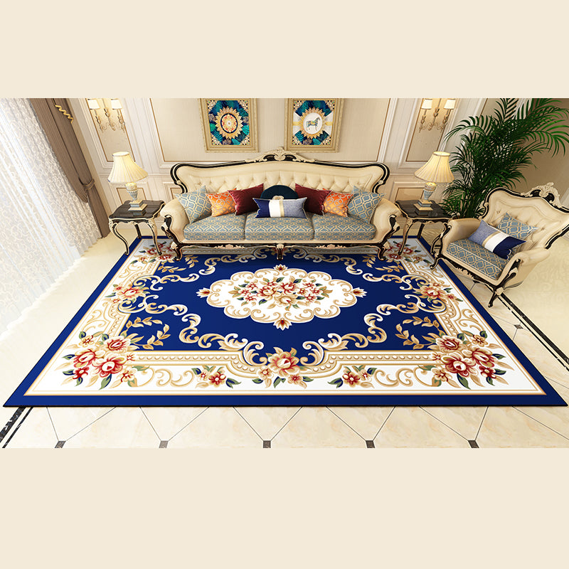 Veelkleurige bloem tapijten polyester tapijt shabby chic anti-slip achterste indoor tapijt voor woonkamer