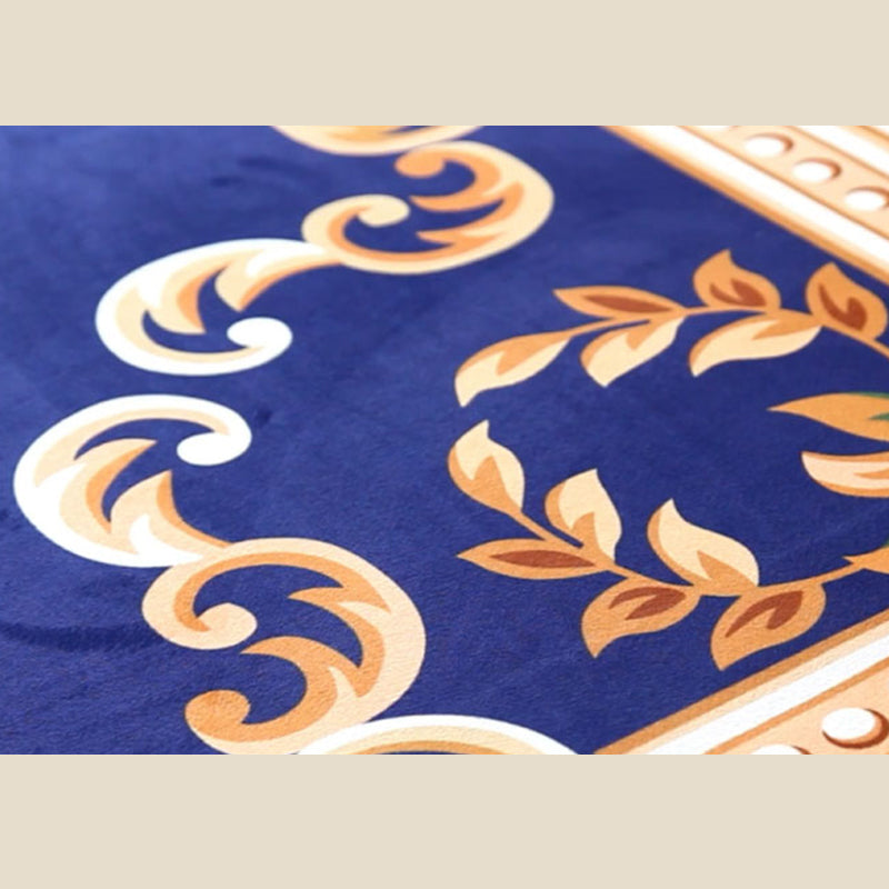 Multicolor Flower Rug Polyester Carpet Shabby Chic Anti-Slip Backing Indoor Rug for Living Room