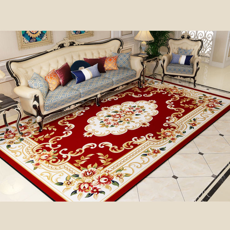 Veelkleurige bloem tapijten polyester tapijt shabby chic anti-slip achterste indoor tapijt voor woonkamer