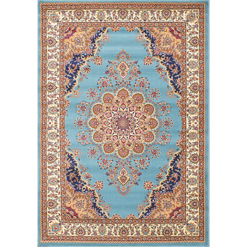 Multicoloe antiek gebied tapijt polyester bloem binnen tapijt anti-slip rugtapijt voor woonkamer