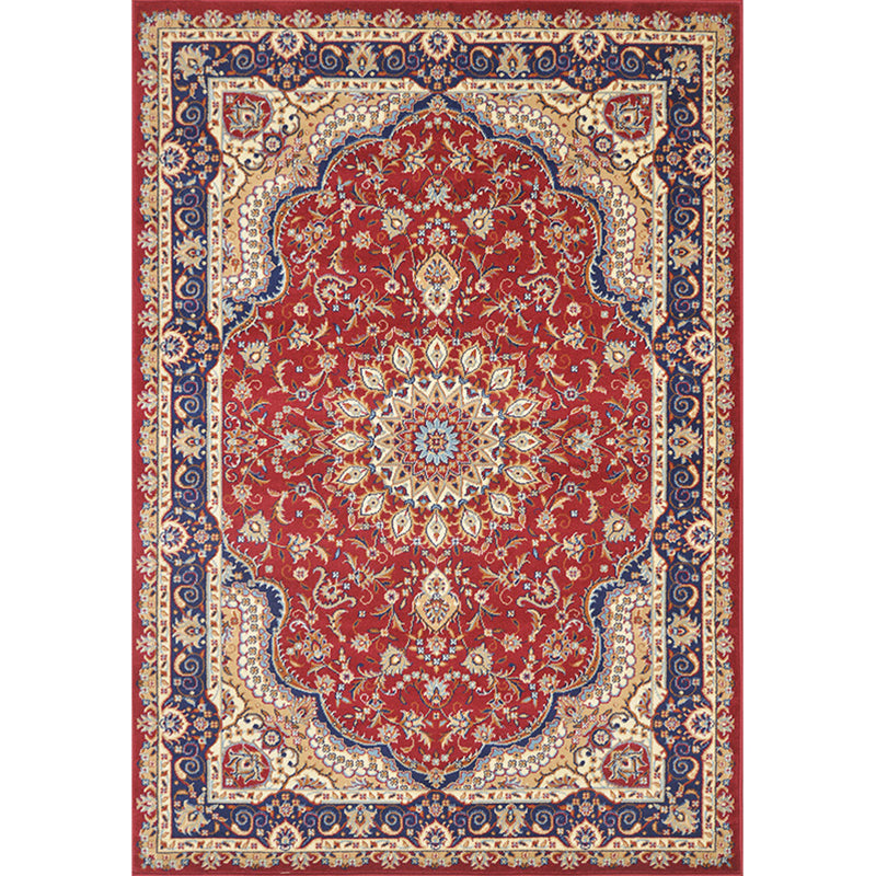 Multicoloe antiek gebied tapijt polyester bloem binnen tapijt anti-slip rugtapijt voor woonkamer