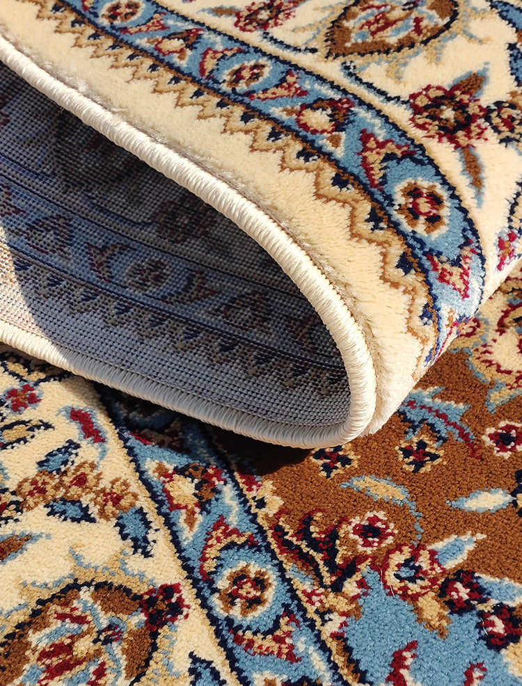 Multicoloe antiek gebied tapijt polyester bloem binnen tapijt anti-slip rugtapijt voor woonkamer